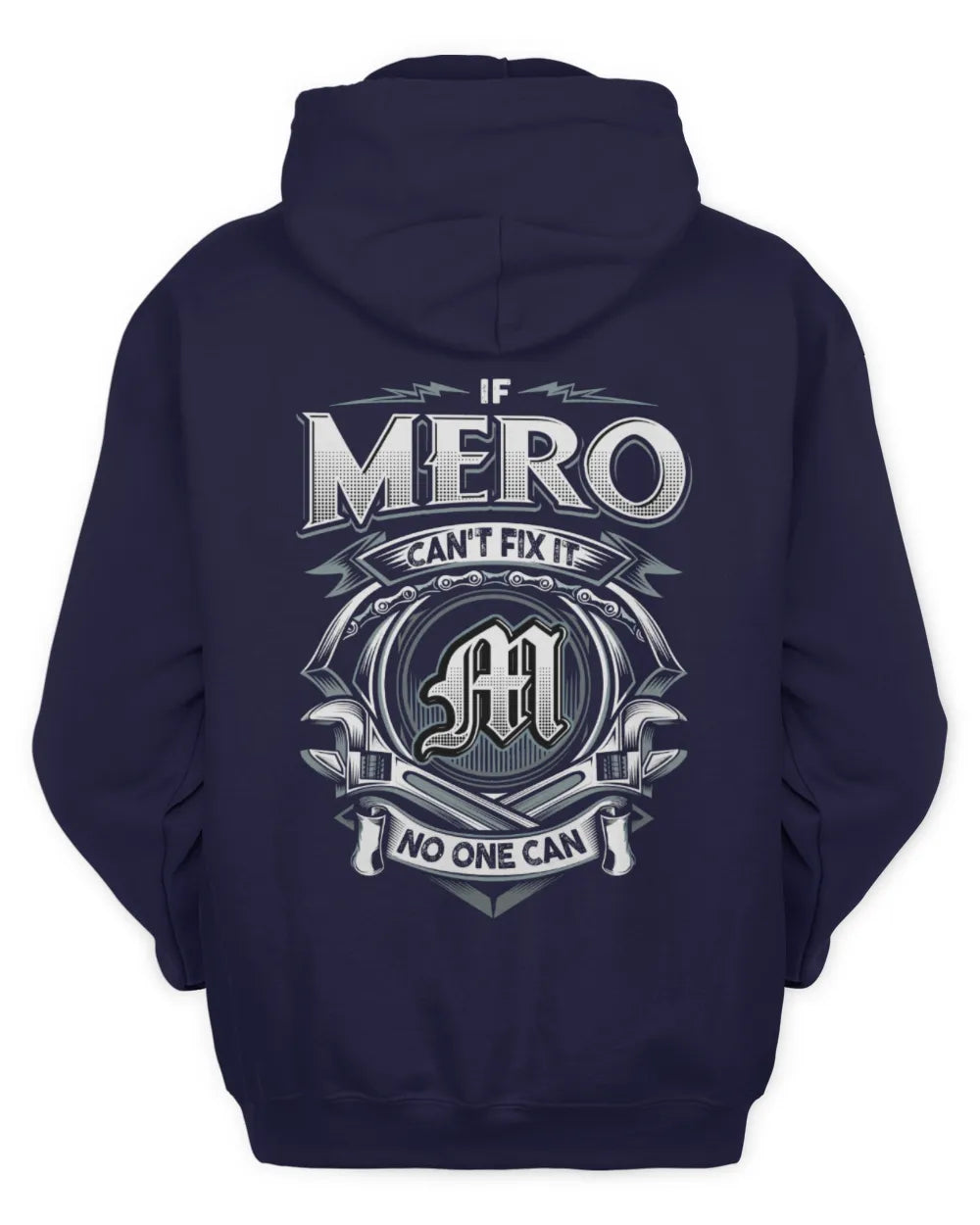 MERO AP81-K4-626 - Personalized Ahmed Quote Apparel “If Ahmed Can't Fix It, No One Can” - Unisex Hoodie - Navy