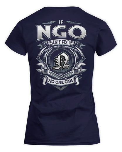 NGO AP81-K4-626 - Personalized Ahmed Quote Apparel “If Ahmed Can't Fix It, No One Can” - Women's Standard T-Shirt - Navy