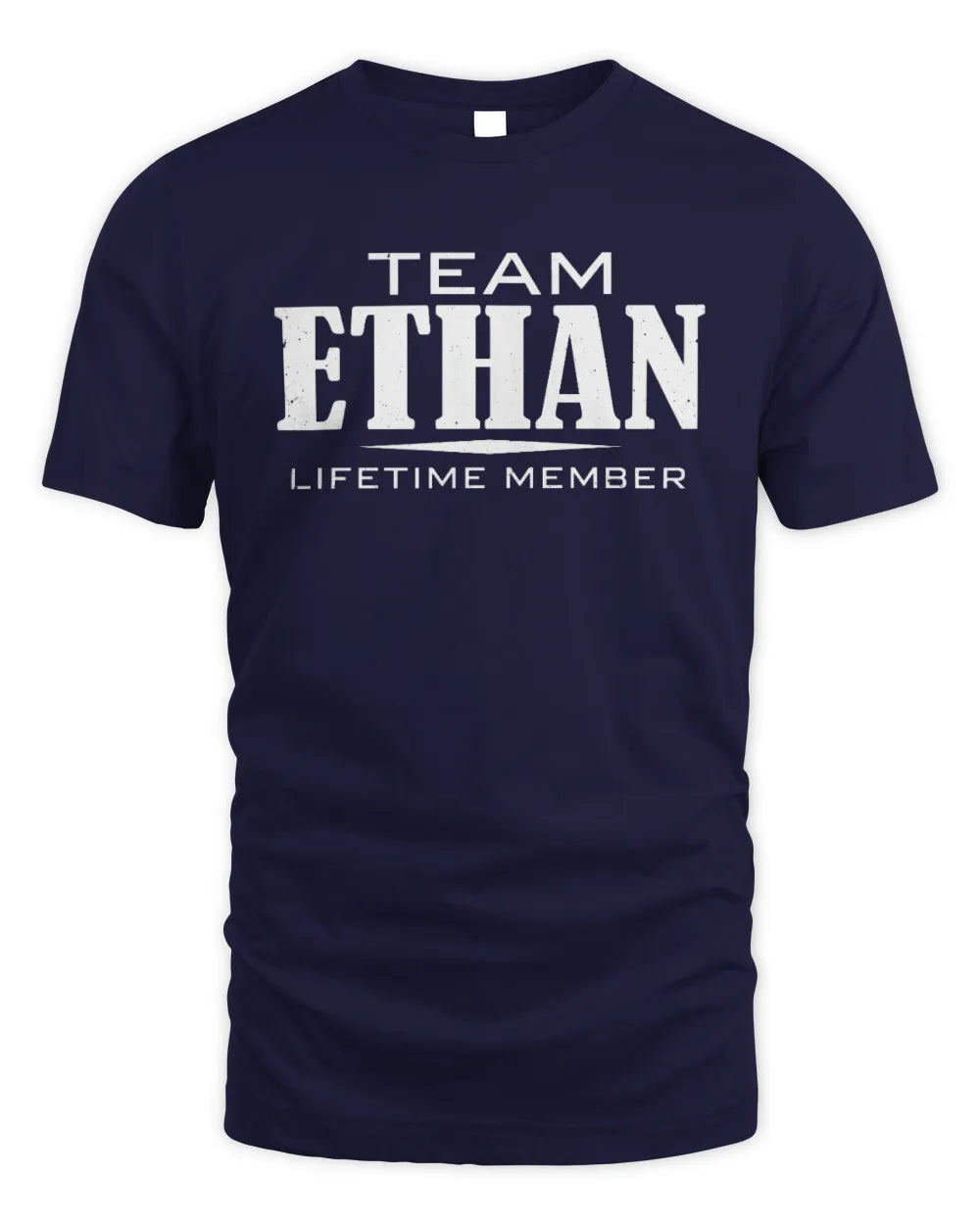 ETHAN BL62-K4-128 - Personalized “Team NAME Lifetime Member” - Unisex Standard T-Shirt - Navy