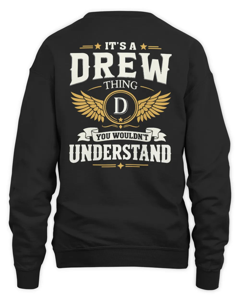 DREW KT06-M008 It’s a [NAME] Thing – You Wouldn’t Understand | Personalized Vintage T-Shirt - Unisex Sweatshirt - Black