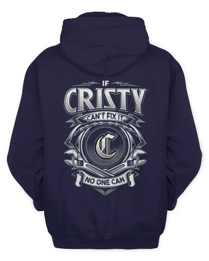 CRISTY AP81-K4-626 - Personalized Ahmed Quote Apparel “If Ahmed Can't Fix It, No One Can” - Unisex Hoodie - Navy