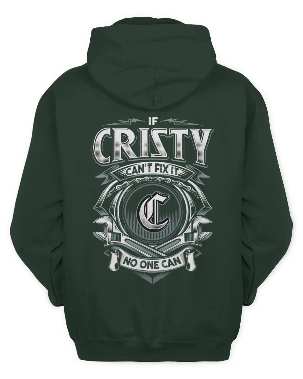 CRISTY AP81-K4-626 - Personalized Ahmed Quote Apparel “If Ahmed Can't Fix It, No One Can” - Unisex Hoodie - Forest Green