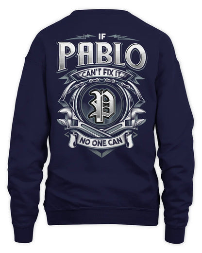 PABLO AP81-K4-626 - Personalized Ahmed Quote Apparel “If Ahmed Can't Fix It, No One Can” - Unisex Sweatshirt - Navy