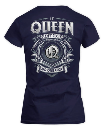 QUEEN AP81-K4-626 - Personalized Ahmed Quote Apparel “If Ahmed Can't Fix It, No One Can” - Women's Standard T-Shirt - Navy