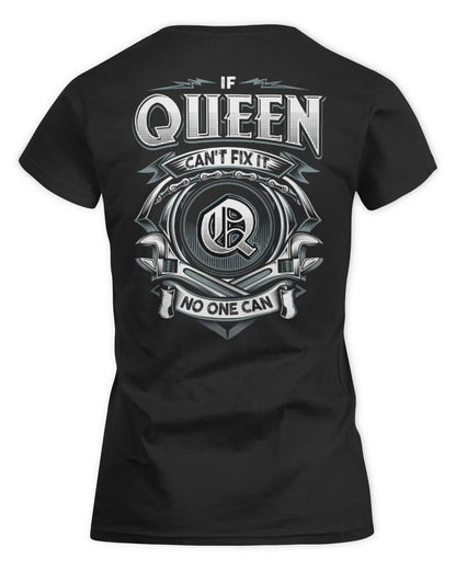 QUEEN AP81-K4-626 - Personalized Ahmed Quote Apparel “If Ahmed Can't Fix It, No One Can” - Women's Standard T-Shirt - Black