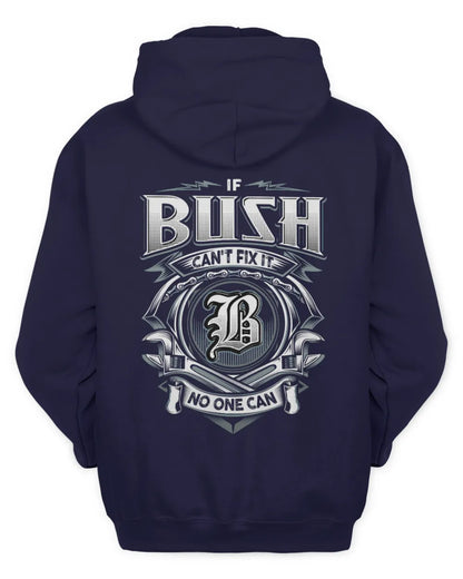 BUSH AP81-K4-626 - Personalized Ahmed Quote Apparel “If Ahmed Can't Fix It, No One Can” - Unisex Hoodie - Navy