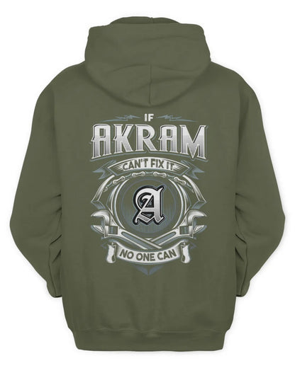 AKRAM AP81-K4-626 - Personalized Ahmed Quote Apparel “If Ahmed Can't Fix It, No One Can” - Unisex Hoodie - Military Green