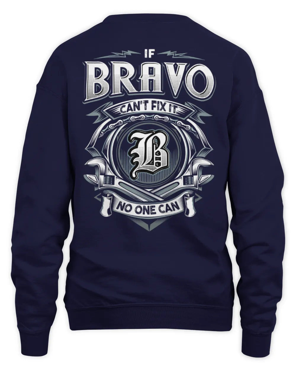BRAVO AP81-K4-626 - Personalized Ahmed Quote Apparel “If Ahmed Can't Fix It, No One Can” - Unisex Sweatshirt - Navy