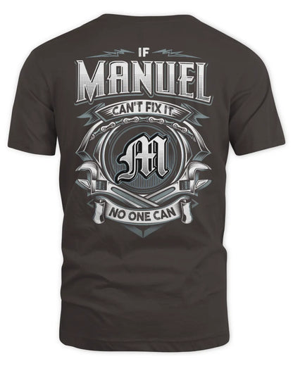 MANUEL AP81-K4-626 - Personalized Ahmed Quote Apparel “If Ahmed Can't Fix It, No One Can” - Unisex Standard T-Shirt - Dark Chocolate