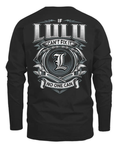 LULU AP81-K4-626 - Personalized Ahmed Quote Apparel “If Ahmed Can't Fix It, No One Can” - Men's Long Sleeved T-Shirt - Black