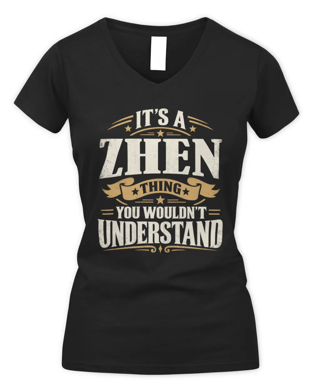 ZHEN P08 TH51 - Personalized “It’s a/an [NAME] Thing – You Wouldn’t Understand” Shirt - Women's V-Neck T-Shirt - Black