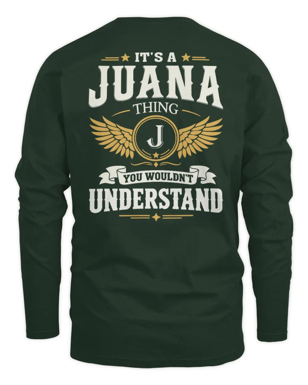 JUANA KT06-M008 It’s a [NAME] Thing – You Wouldn’t Understand | Personalized Vintage T-Shirt - Men's Long Sleeved T-Shirt - Forest Green