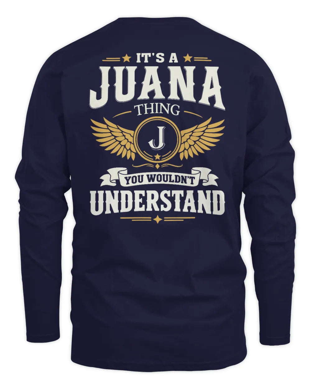 JUANA KT06-M008 It’s a [NAME] Thing – You Wouldn’t Understand | Personalized Vintage T-Shirt - Men's Long Sleeved T-Shirt - Navy