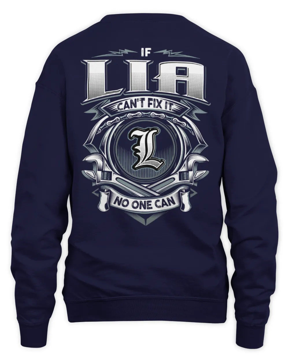 LIA AP81-K4-626 - Personalized Ahmed Quote Apparel “If Ahmed Can't Fix It, No One Can” - Unisex Sweatshirt - Navy