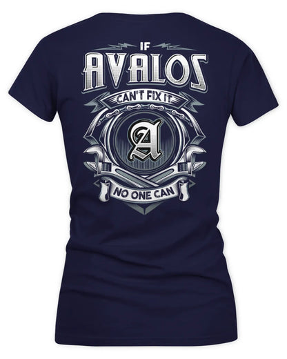 AVALOS AP81-K4-626 - Personalized Ahmed Quote Apparel “If Ahmed Can't Fix It, No One Can” - Women's V-Neck T-Shirt - Navy