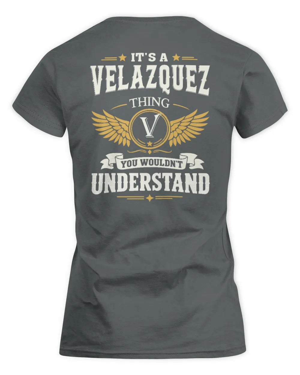 VELAZQUEZ KT06-M008 It’s a [NAME] Thing – You Wouldn’t Understand | Personalized Vintage T-Shirt - Women's Standard T-Shirt - Charcoal