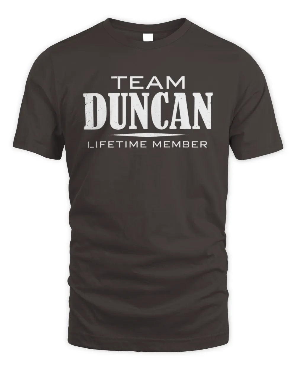 DUNCAN BL62-K4-128 - Personalized “Team NAME Lifetime Member” - Unisex Standard T-Shirt - Dark Chocolate