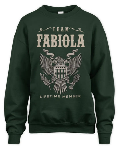 FABIOLA TP06-K82 – Personalized Classic Style Apparel “Team NAME Lifetime Member” - Unisex Sweatshirt - Forest Green