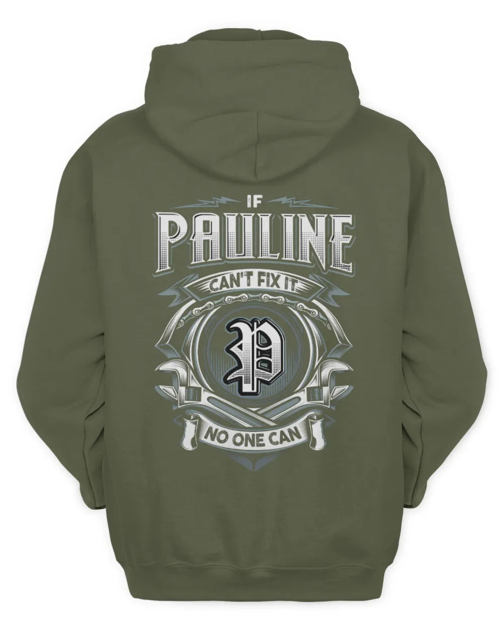 PAULINE AP81-K4-626 - Personalized Ahmed Quote Apparel “If Ahmed Can't Fix It, No One Can” - Unisex Hoodie - Military Green