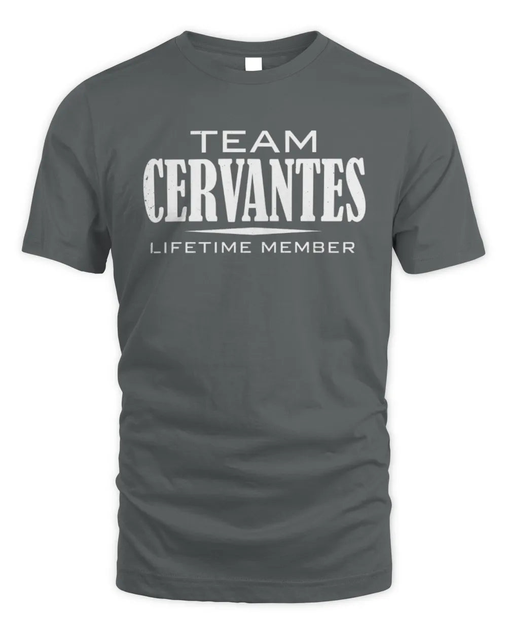 CERVANTES BL62-K4-128 - Personalized “Team NAME Lifetime Member” - Unisex Standard T-Shirt - Charcoal