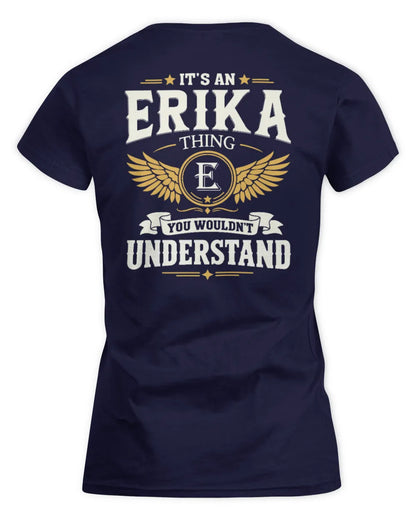 ERIKA KT06-M008 It’s a [NAME] Thing – You Wouldn’t Understand | Personalized Vintage T-Shirt - Women's Standard T-Shirt - Navy