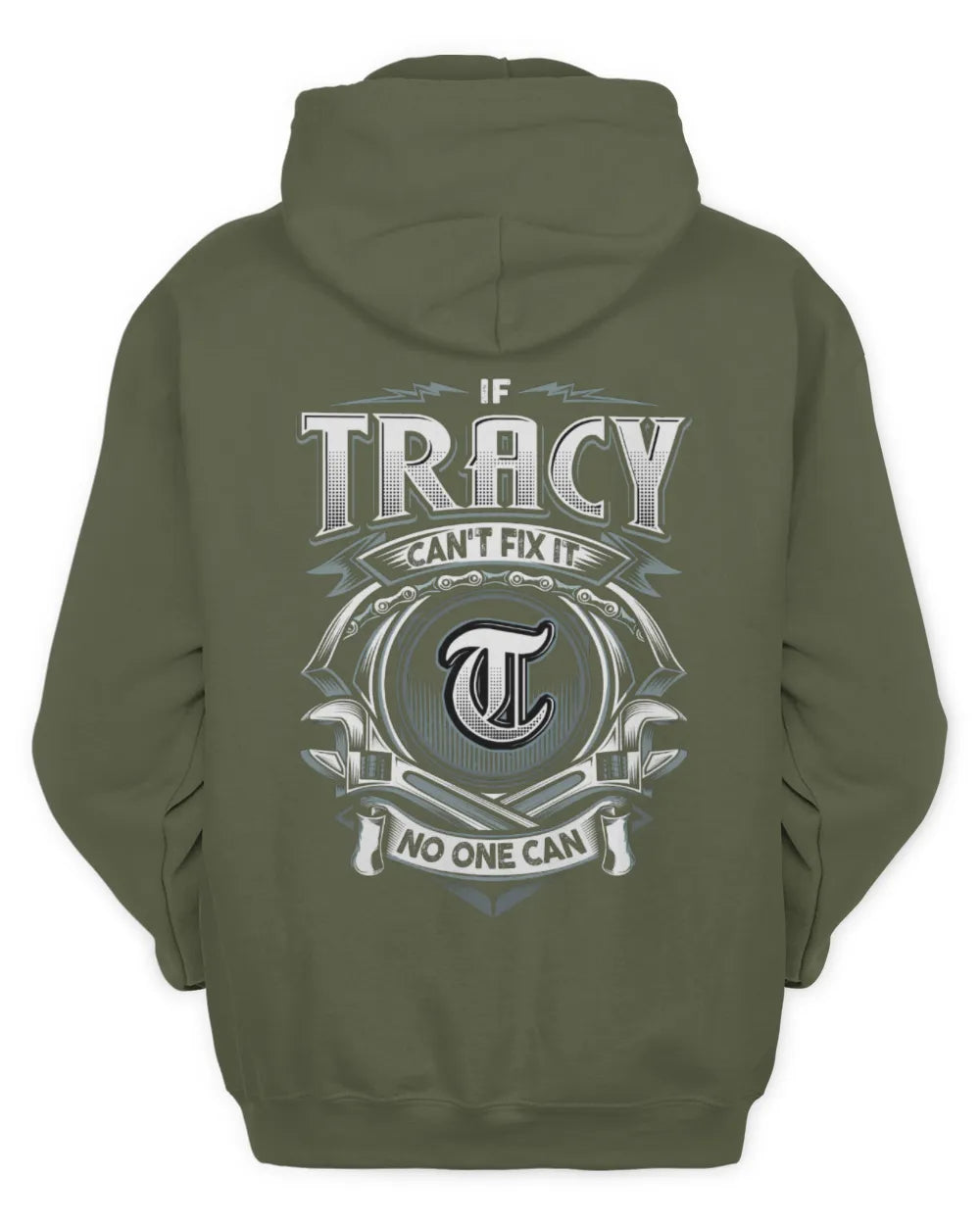 TRACY AP81-K4-626 - Personalized Ahmed Quote Apparel “If Ahmed Can't Fix It, No One Can” - Unisex Hoodie - Military Green