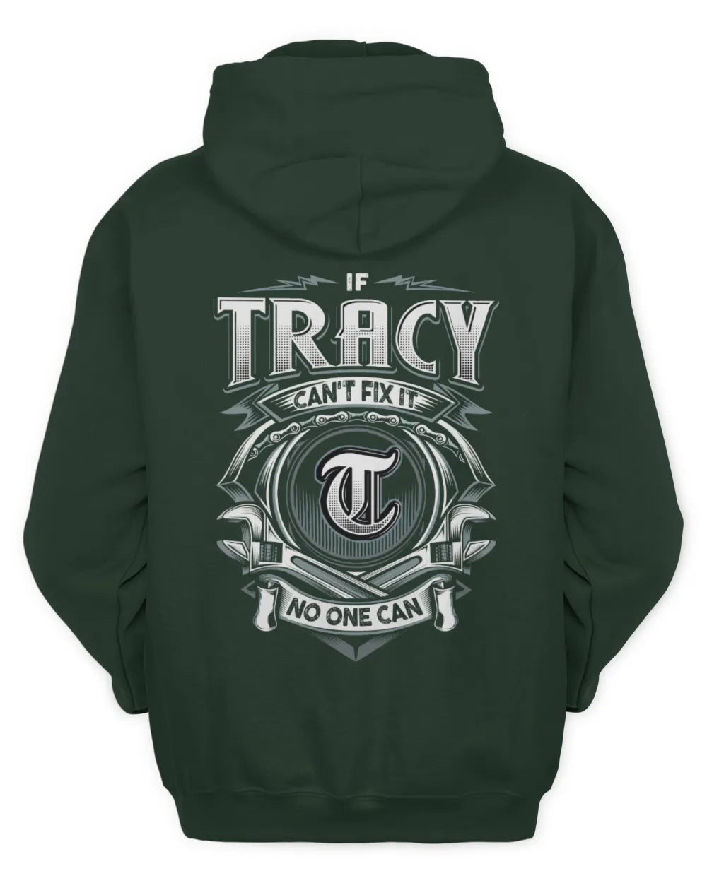 TRACY AP81-K4-626 - Personalized Ahmed Quote Apparel “If Ahmed Can't Fix It, No One Can” - Unisex Hoodie - Forest Green