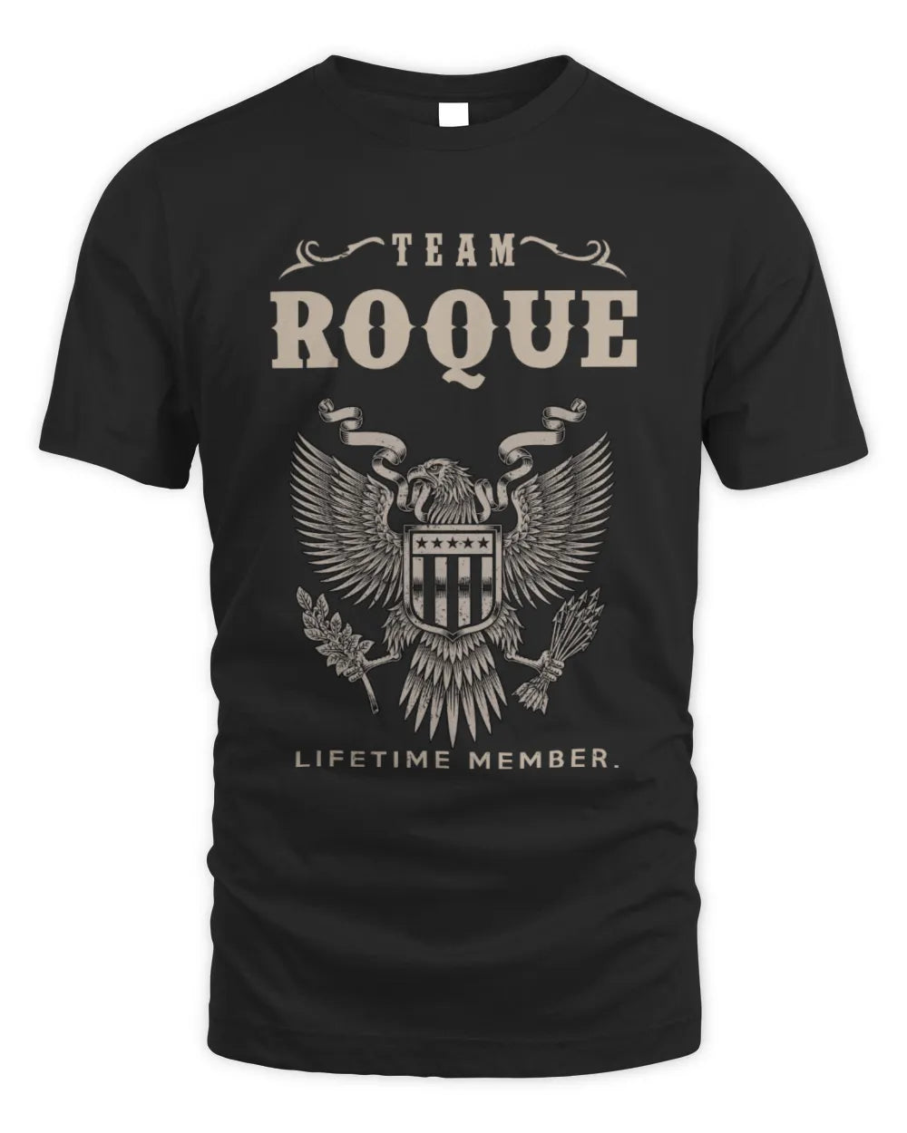ROQUE TP06-K82 – Personalized Classic Style Apparel “Team NAME Lifetime Member” - Unisex Standard T-Shirt - Black