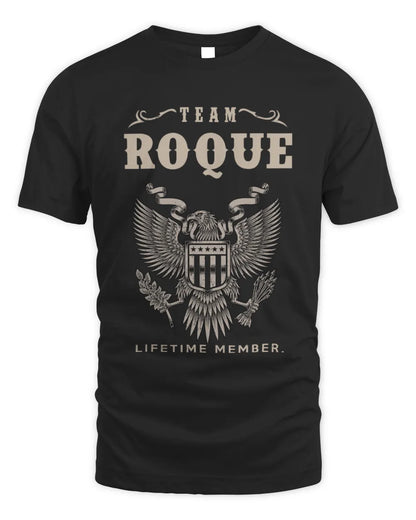 ROQUE TP06-K82 – Personalized Classic Style Apparel “Team NAME Lifetime Member” - Unisex Standard T-Shirt - Black