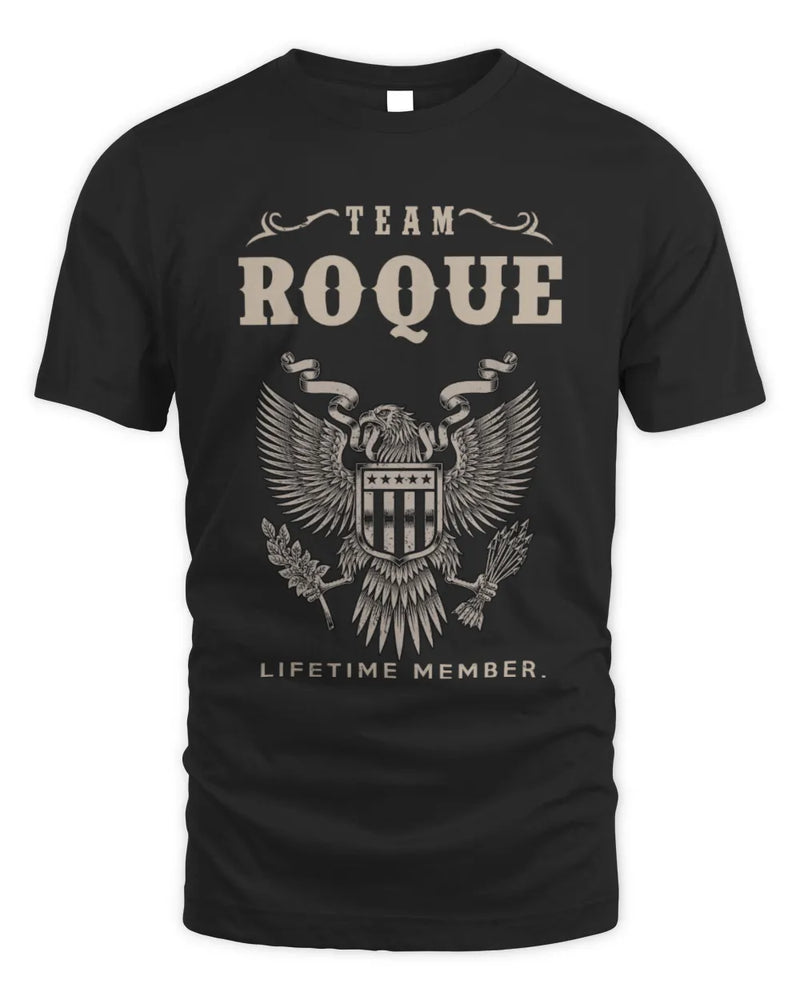 ROQUE TP06-K82 – Personalized Classic Style Apparel “Team NAME Lifetime Member” - Unisex Standard T-Shirt - Black