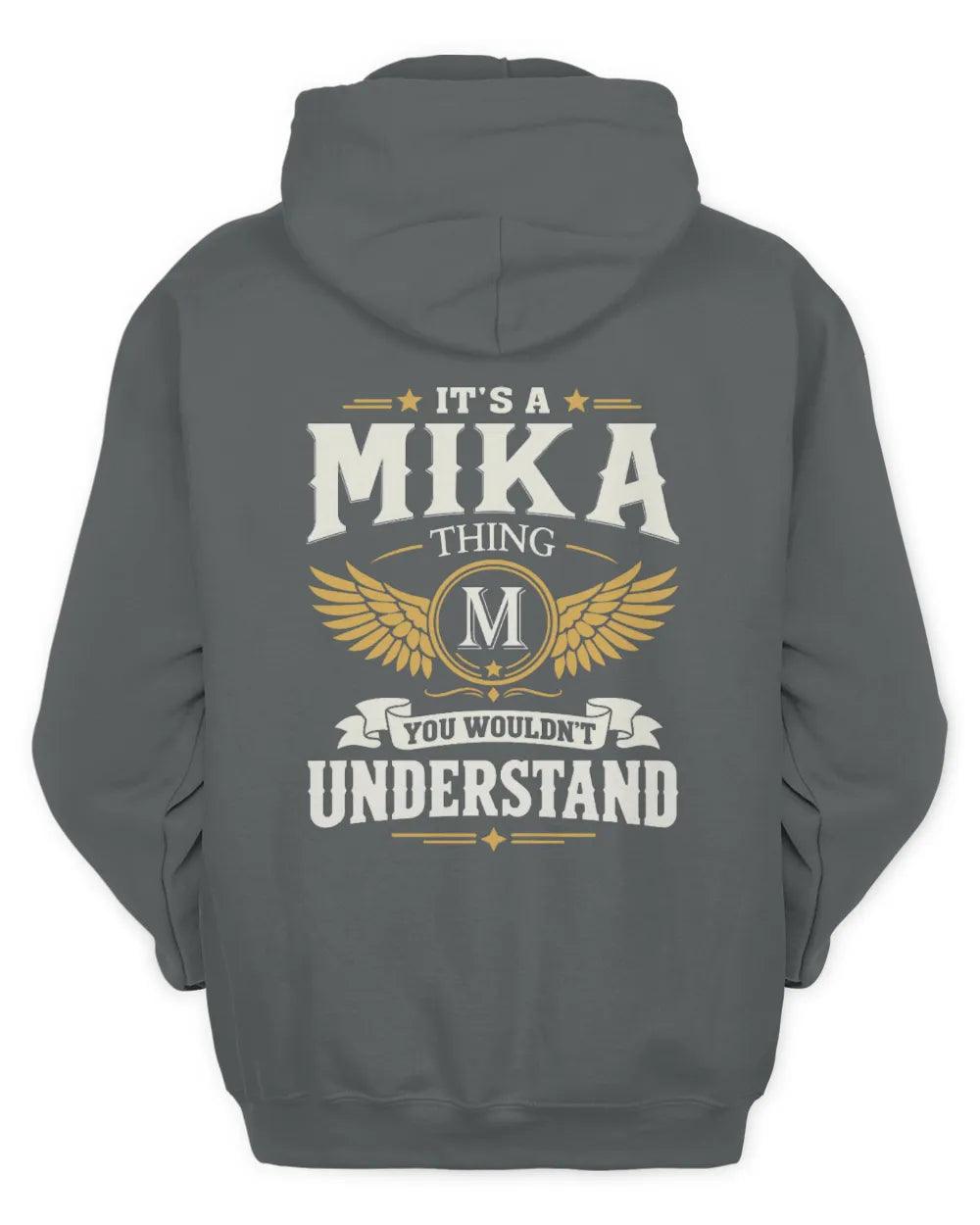 MIKA KT06-M008 It’s a [NAME] Thing – You Wouldn’t Understand | Personalized Vintage T-Shirt - Unisex Hoodie - Charcoal