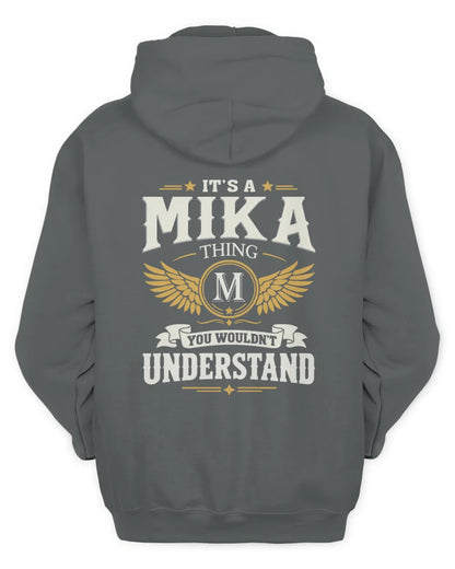 MIKA KT06-M008 It’s a [NAME] Thing – You Wouldn’t Understand | Personalized Vintage T-Shirt - Unisex Hoodie - Charcoal