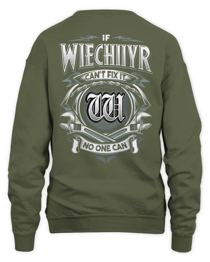 WIECHIIYR AP81-K4-626 - Personalized Ahmed Quote Apparel “If Ahmed Can't Fix It, No One Can” - Unisex Sweatshirt - Military Green