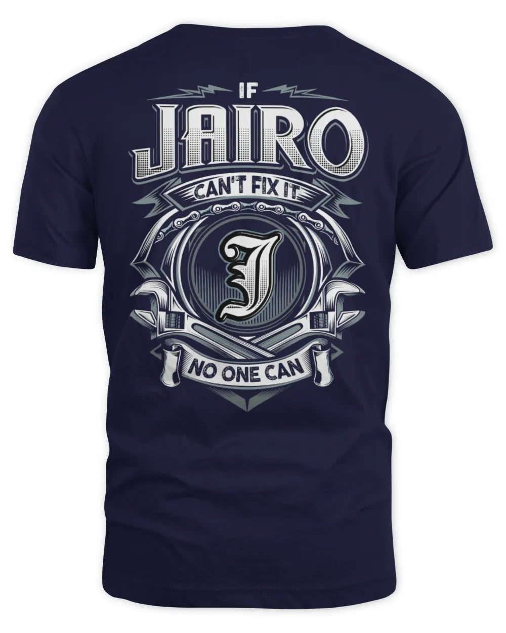 JAIRO AP81-K4-626 - Personalized Ahmed Quote Apparel “If Ahmed Can't Fix It, No One Can” - Unisex Standard T-Shirt - Navy
