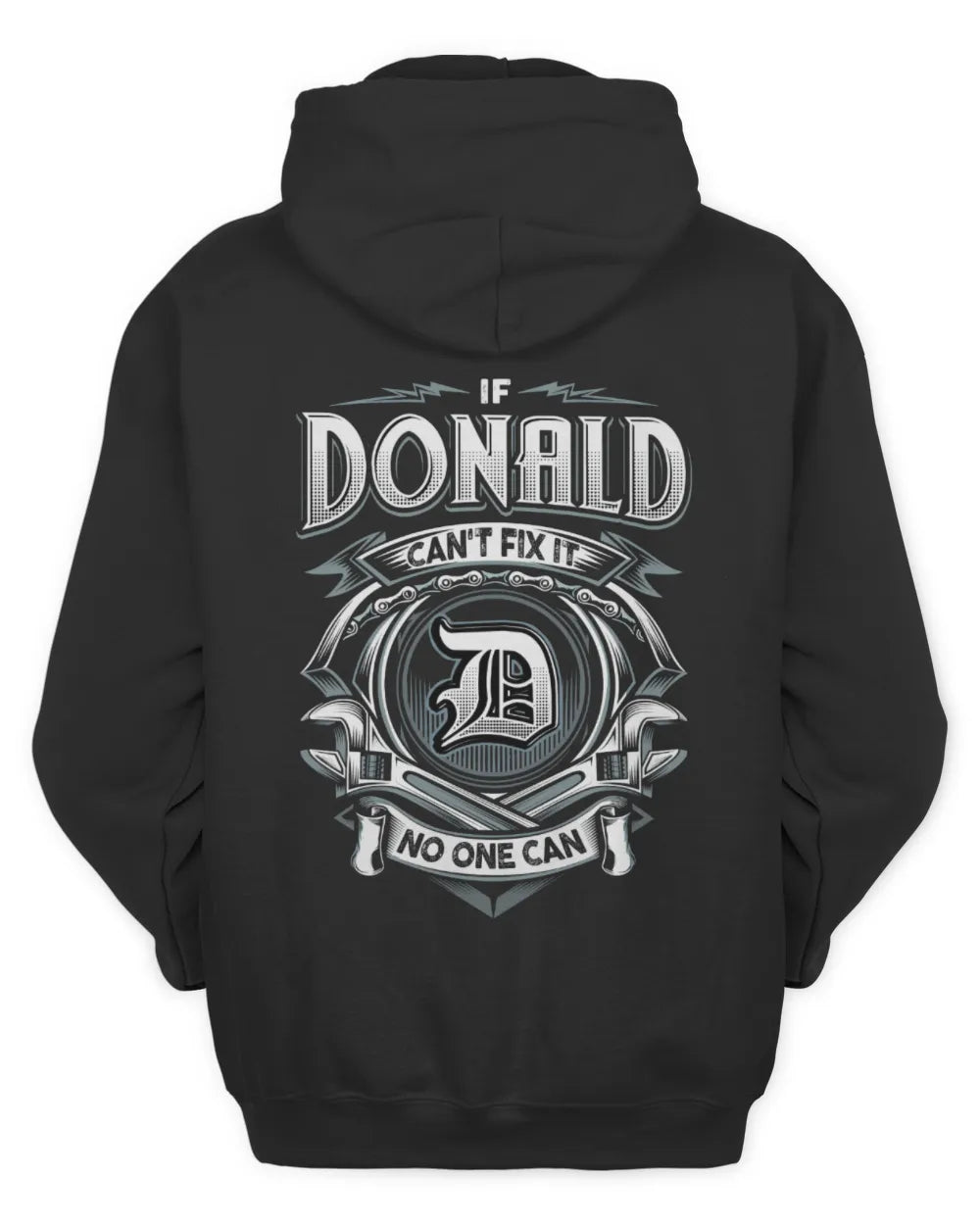 DONALD AP81-K4-626 - Personalized Ahmed Quote Apparel “If Ahmed Can't Fix It, No One Can” - Unisex Hoodie - Black