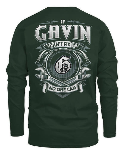 GAVIN AP81-K4-626 - Personalized Ahmed Quote Apparel “If Ahmed Can't Fix It, No One Can” - Men's Long Sleeved T-Shirt - Forest Green