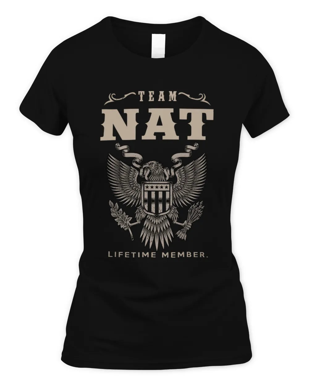 NAT TP06-K82 – Personalized Classic Style Apparel “Team NAME Lifetime Member” - Women's Standard T-Shirt - Black