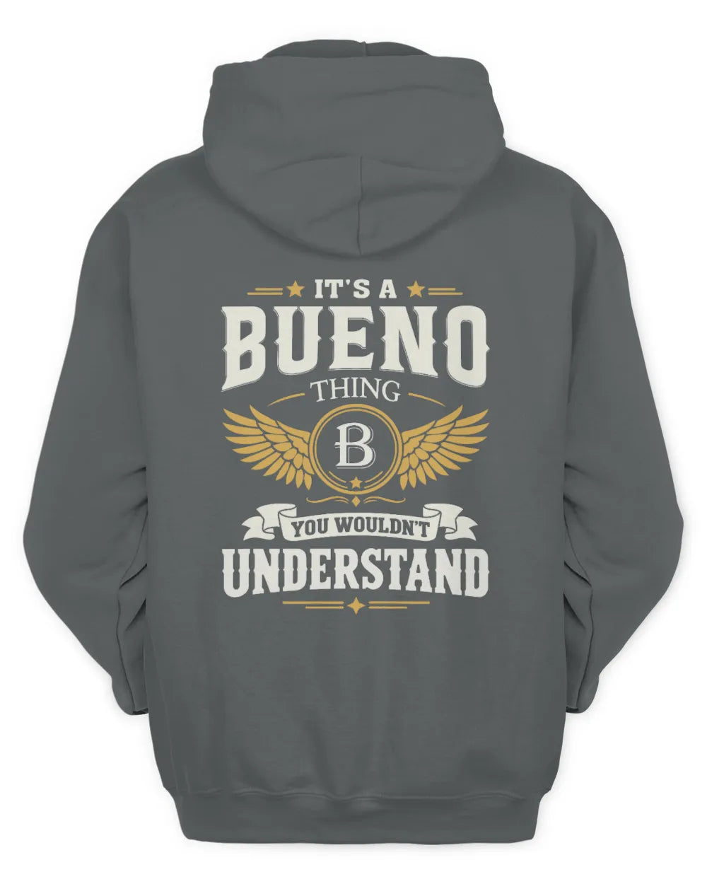 BUENO KT06-M008 It’s a [NAME] Thing – You Wouldn’t Understand | Personalized Vintage T-Shirt - Unisex Hoodie - Charcoal