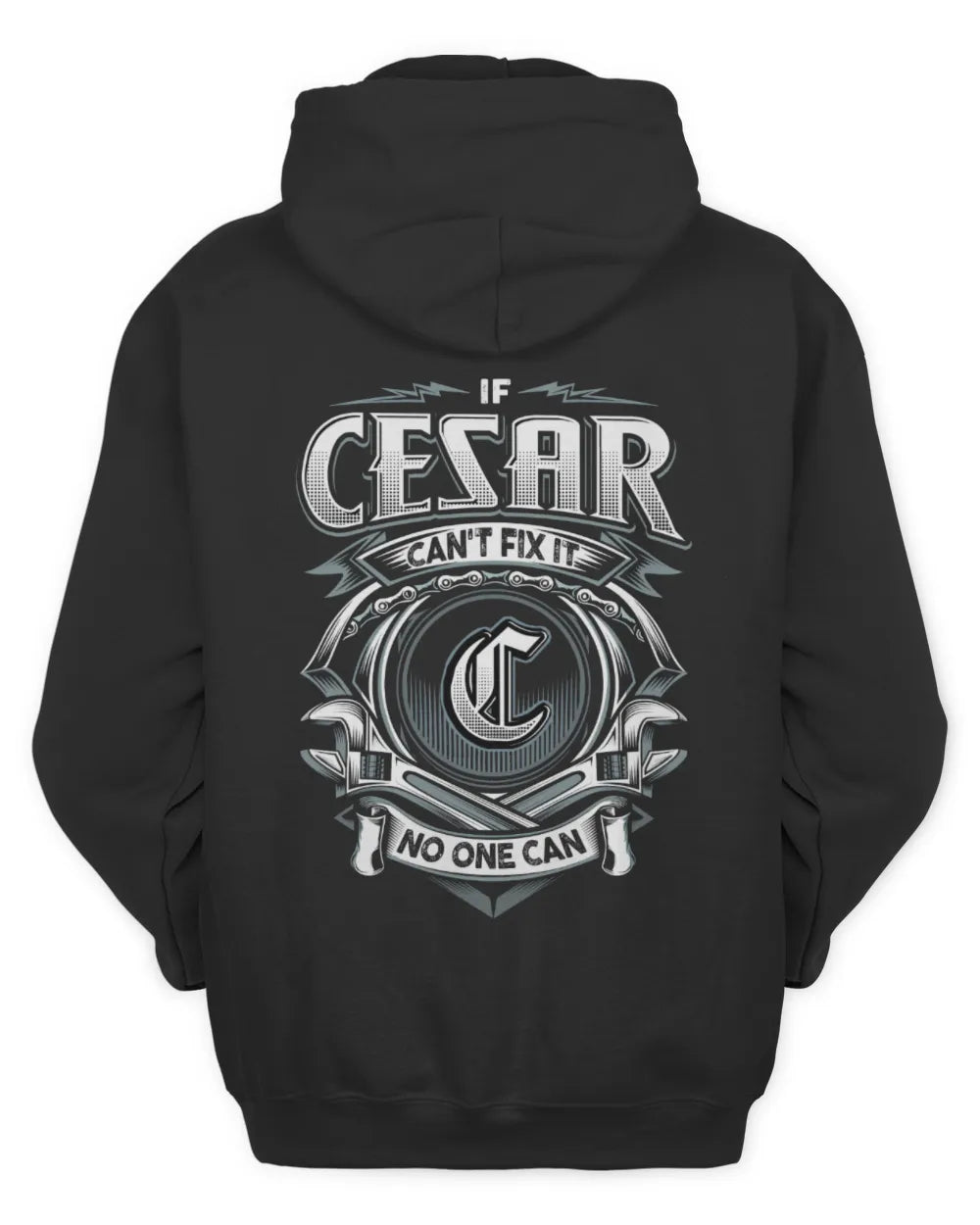 CESAR AP81-K4-626 - Personalized Ahmed Quote Apparel “If Ahmed Can't Fix It, No One Can” - Unisex Hoodie - Black