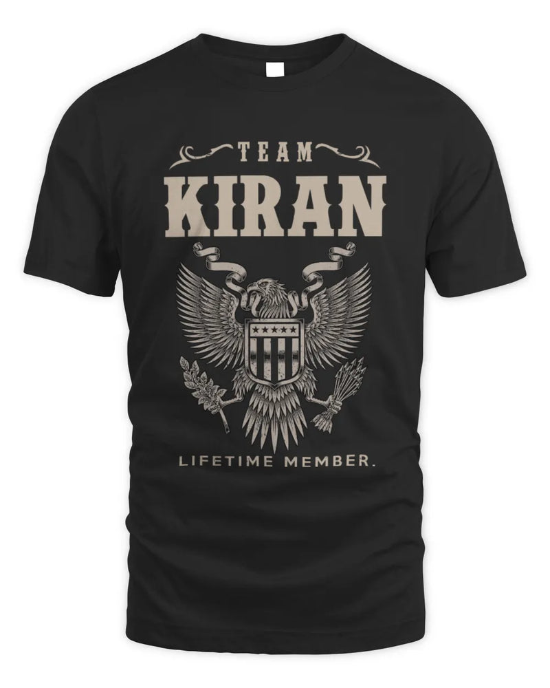 KIRAN TP06-K82 – Personalized Classic Style Apparel “Team NAME Lifetime Member” - Unisex Standard T-Shirt - Black
