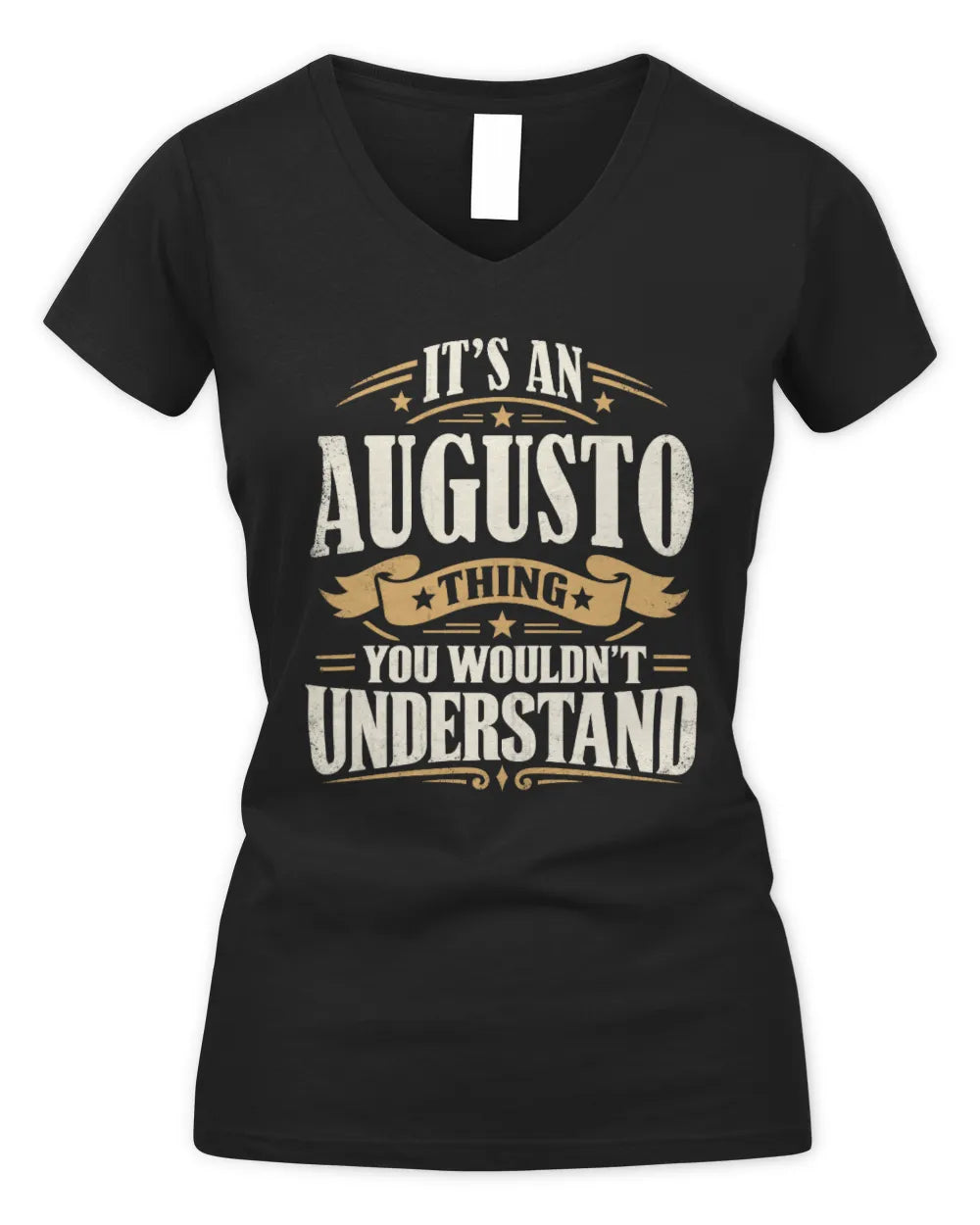 AUGUSTO P08 TH51 - Personalized “It’s a/an [NAME] Thing – You Wouldn’t Understand” Shirt - Women's V-Neck T-Shirt - Black
