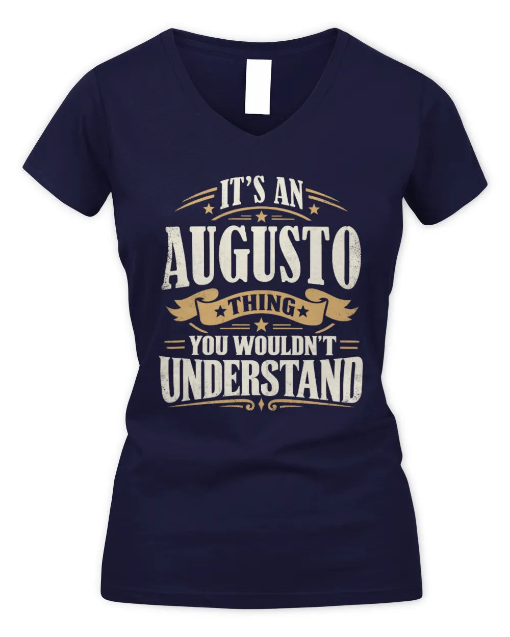 AUGUSTO P08 TH51 - Personalized “It’s a/an [NAME] Thing – You Wouldn’t Understand” Shirt - Women's V-Neck T-Shirt - Navy