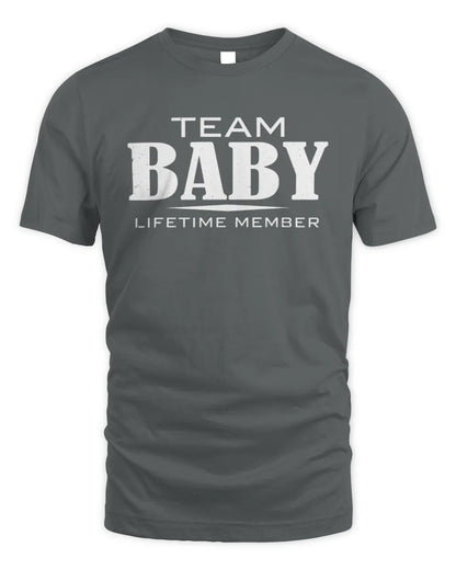 BABY BL62-K4-128 - Personalized “Team NAME Lifetime Member” - Unisex Standard T-Shirt - Charcoal