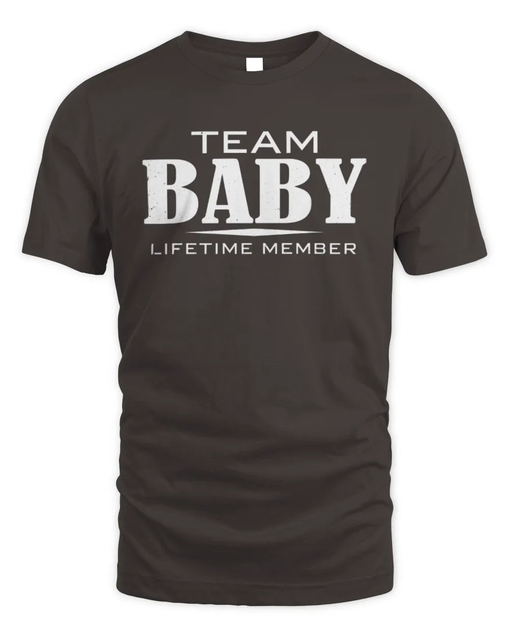 BABY BL62-K4-128 - Personalized “Team NAME Lifetime Member” - Unisex Standard T-Shirt - Dark Chocolate