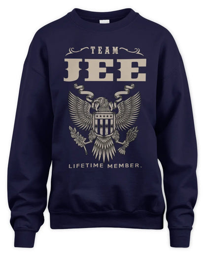 JEE TP06-K82 – Personalized Classic Style Apparel “Team NAME Lifetime Member” - Unisex Sweatshirt - Navy