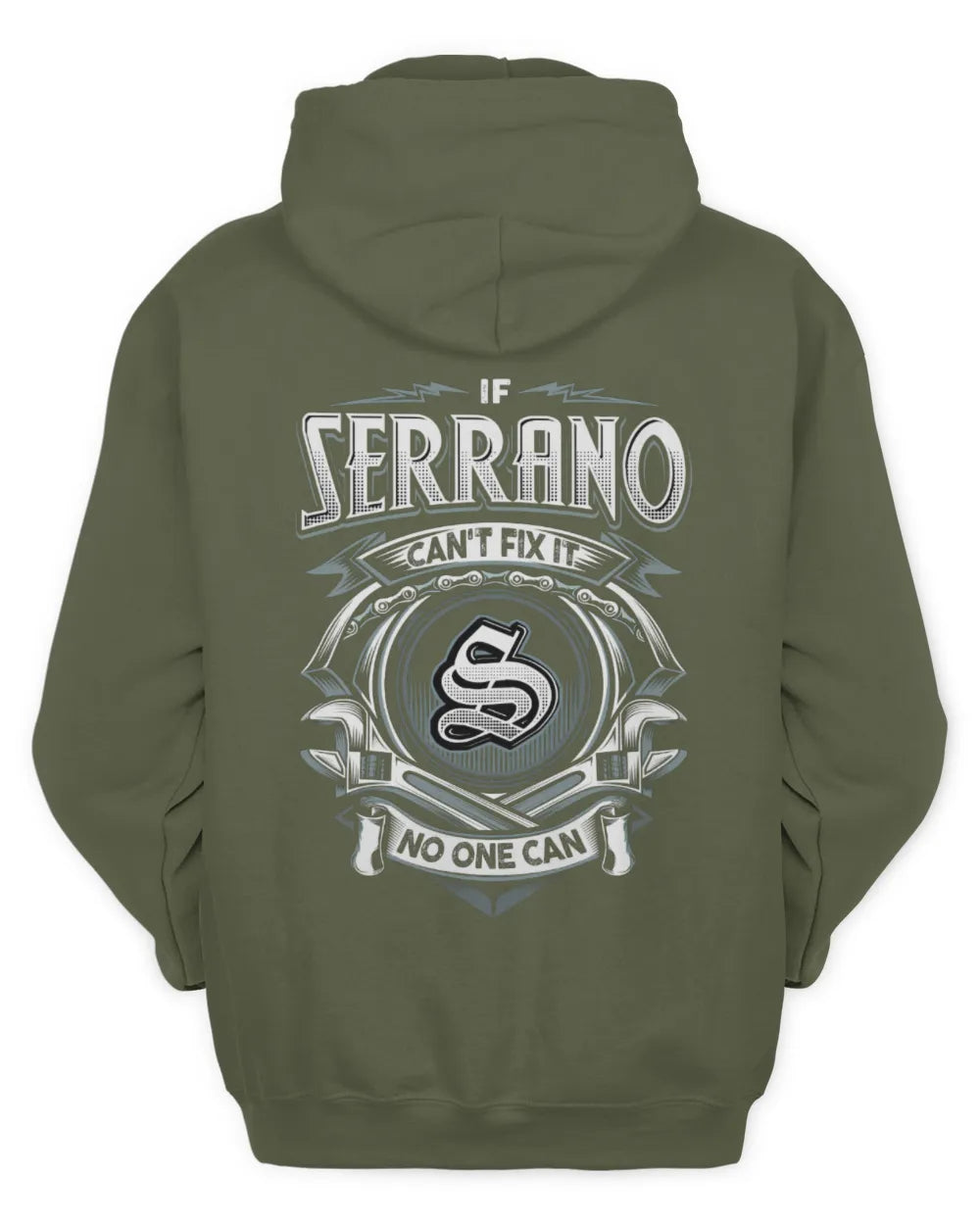 SERRANO AP81-K4-626 - Personalized Ahmed Quote Apparel “If Ahmed Can't Fix It, No One Can” - Unisex Hoodie - Military Green