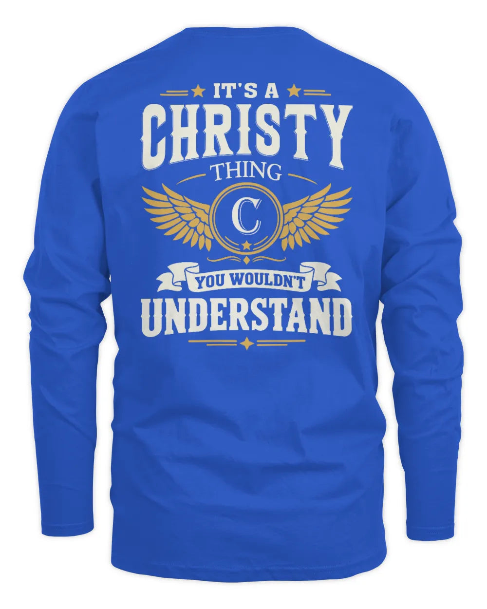 CHRISTY KT06-M008 It’s a [NAME] Thing – You Wouldn’t Understand | Personalized Vintage T-Shirt - Men's Long Sleeved T-Shirt - Royal