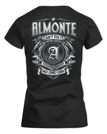 ALMONTE AP81-K4-626 - Personalized Ahmed Quote Apparel “If Ahmed Can't Fix It, No One Can” - Women's Standard T-Shirt - Black