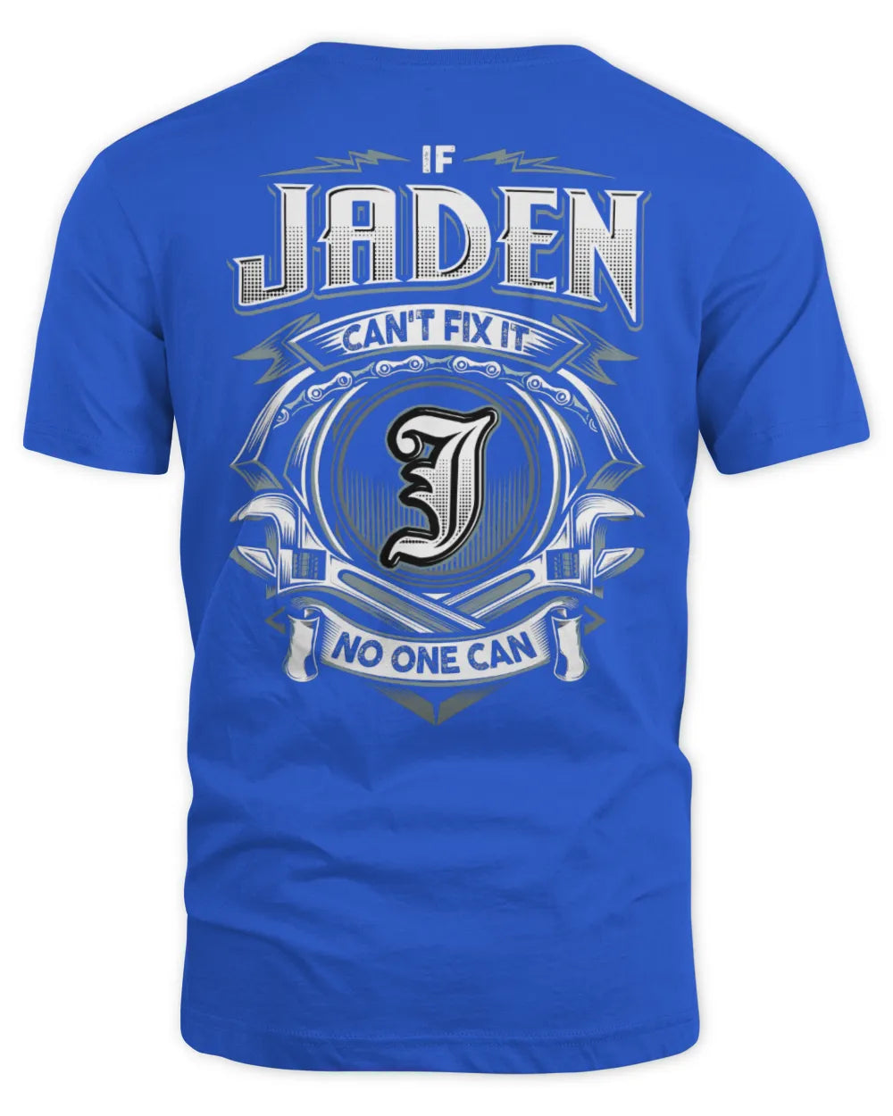 JADEN AP81-K4-626 - Personalized Ahmed Quote Apparel “If Ahmed Can't Fix It, No One Can” - Unisex Standard T-Shirt - Royal