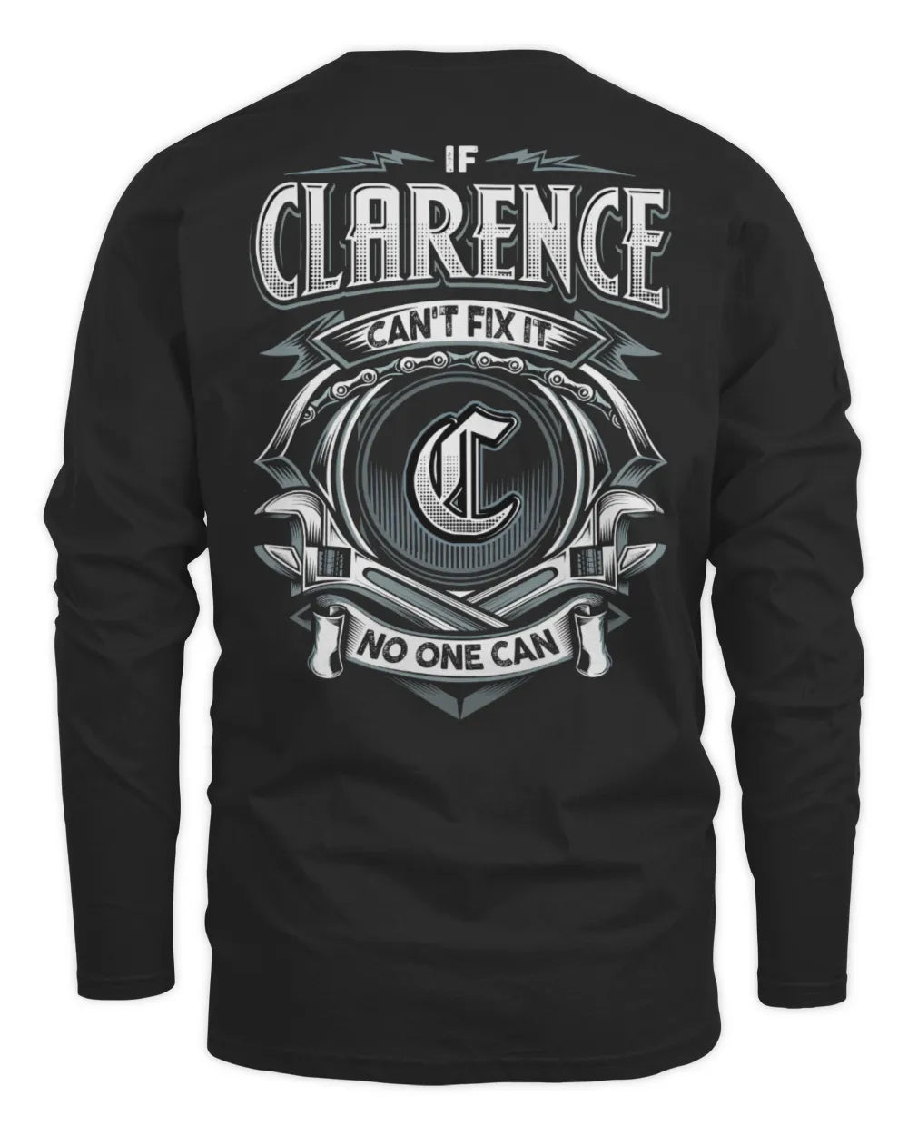 CLARENCE AP81-K4-626 - Personalized Ahmed Quote Apparel “If Ahmed Can't Fix It, No One Can” - Men's Long Sleeved T-Shirt - Black